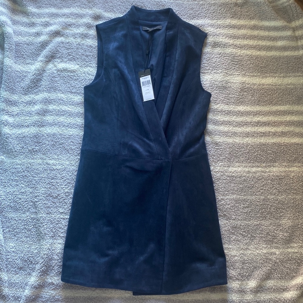 Suede BCBGMAXAZRIA vest dress